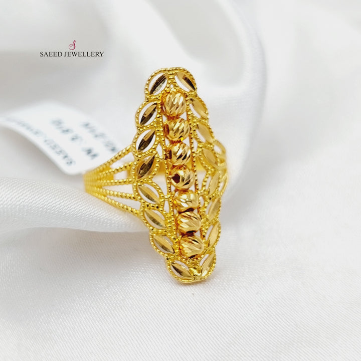 21K Gold Deluxe Spike Ring by Saeed Jewelry - Image 2