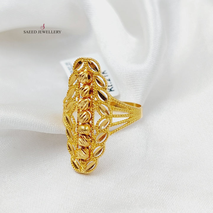 21K Gold Deluxe Spike Ring by Saeed Jewelry - Image 3