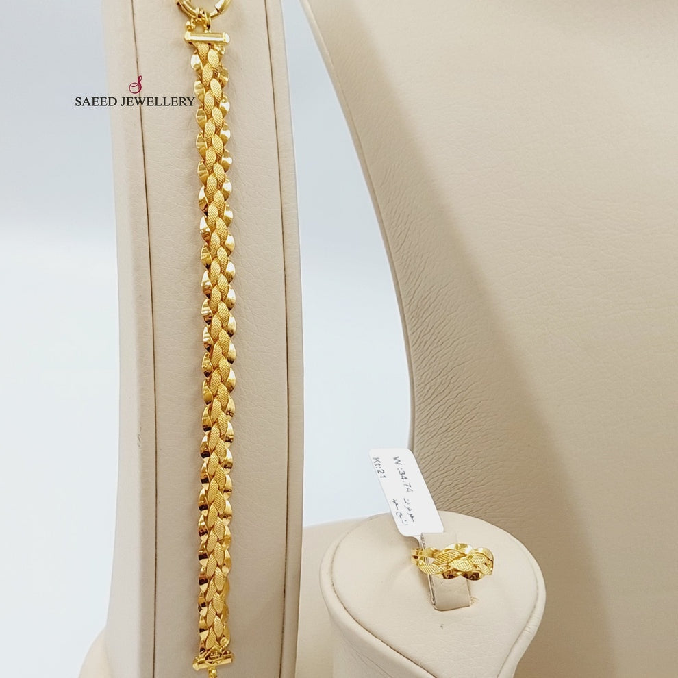Deluxe Taft Set Made Of 21K Yellow Gold by Saeed Jewelry-27477