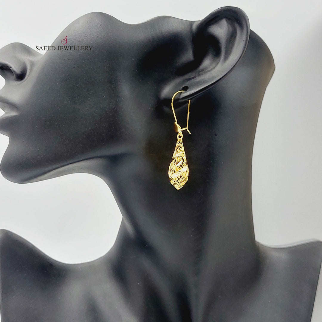 Deluxe Turkish Earrings  Made Of 21K Yellow Gold by Saeed Jewelry-30387