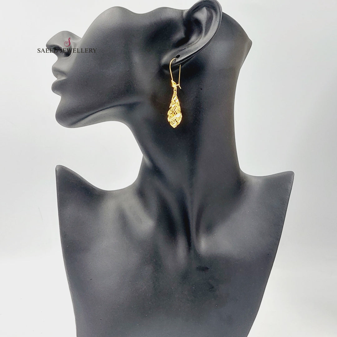 Deluxe Turkish Earrings  Made Of 21K Yellow Gold by Saeed Jewelry-30387