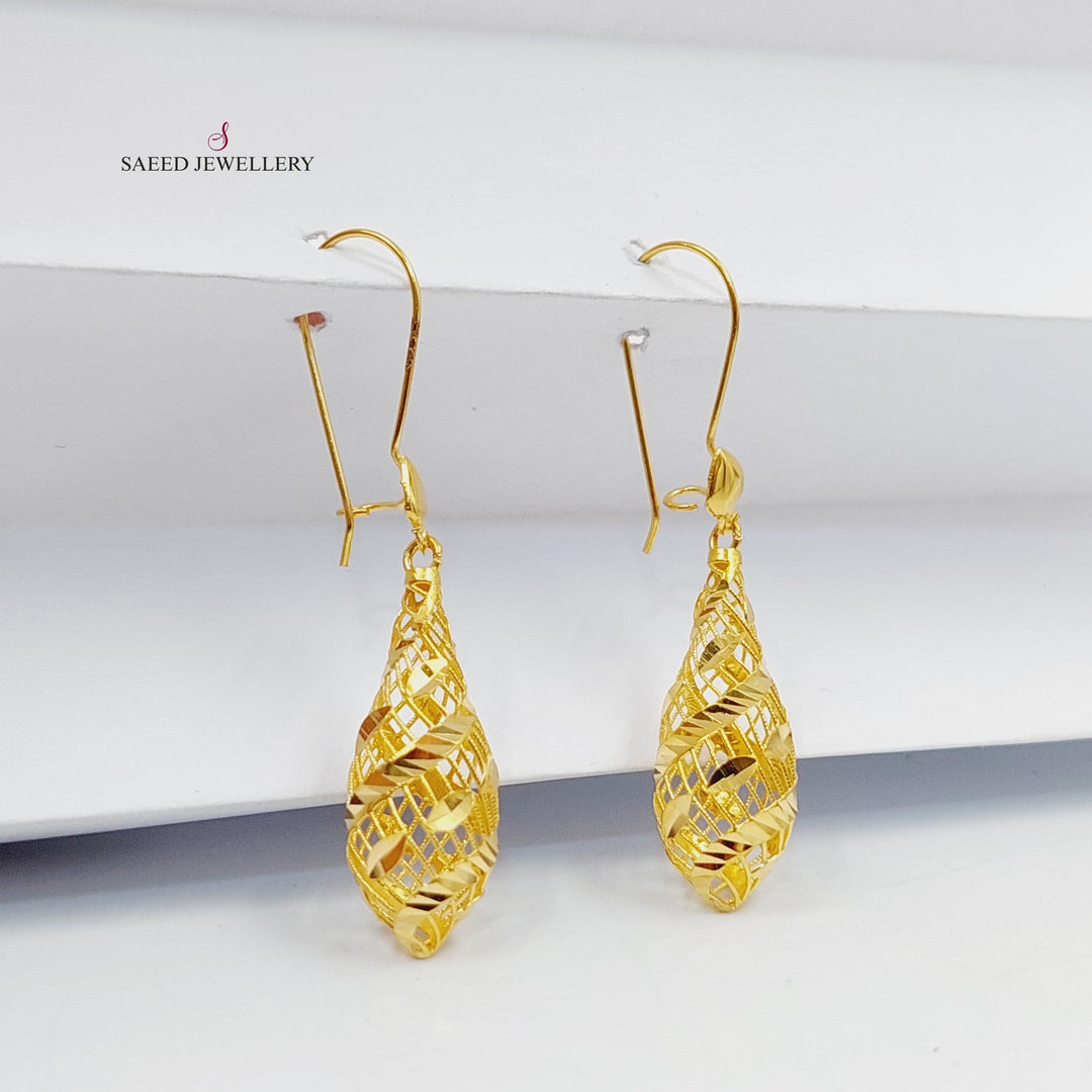 Deluxe Turkish Earrings  Made Of 21K Yellow Gold by Saeed Jewelry-30387