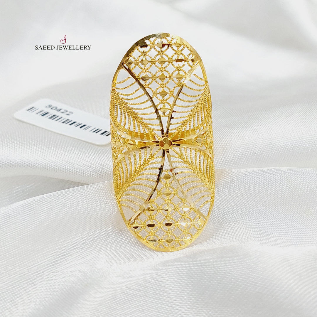 21K Gold Deluxe Turkish Ring by Saeed Jewelry - Image 4