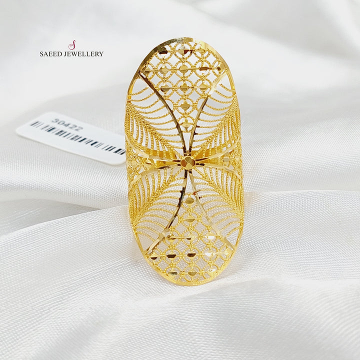 21K Gold Deluxe Turkish Ring by Saeed Jewelry - Image 4