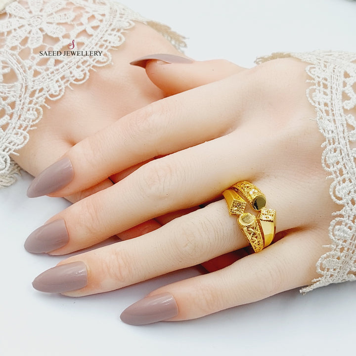 21K Gold Deluxe Turkish Ring by Saeed Jewelry - Image 2
