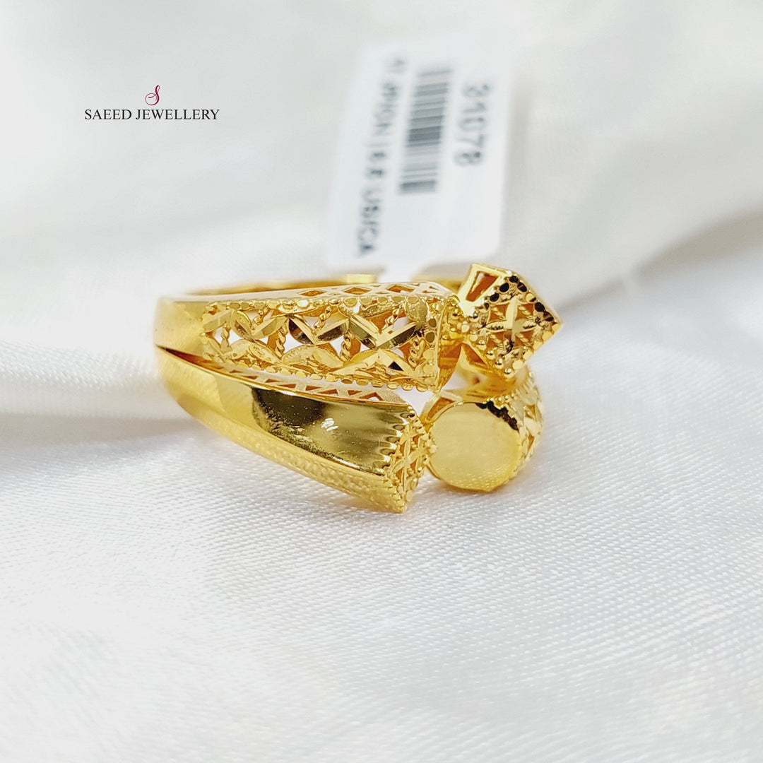 21K Gold Deluxe Turkish Ring by Saeed Jewelry - Image 3