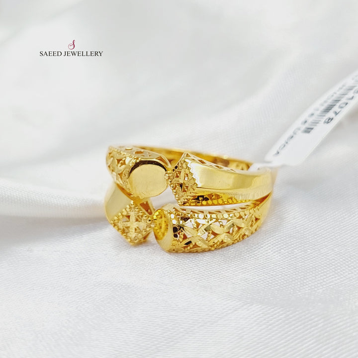 21K Gold Deluxe Turkish Ring by Saeed Jewelry - Image 4