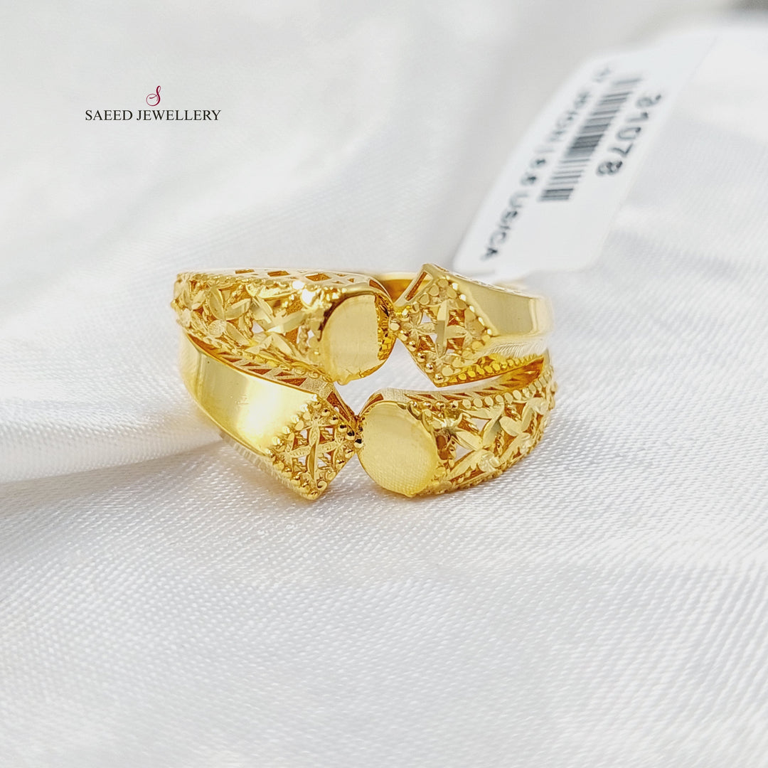 21K Gold Deluxe Turkish Ring by Saeed Jewelry - Image 5