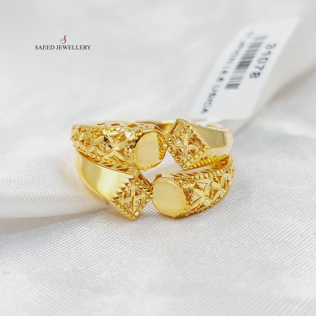 21K Gold Deluxe Turkish Ring by Saeed Jewelry - Image 1