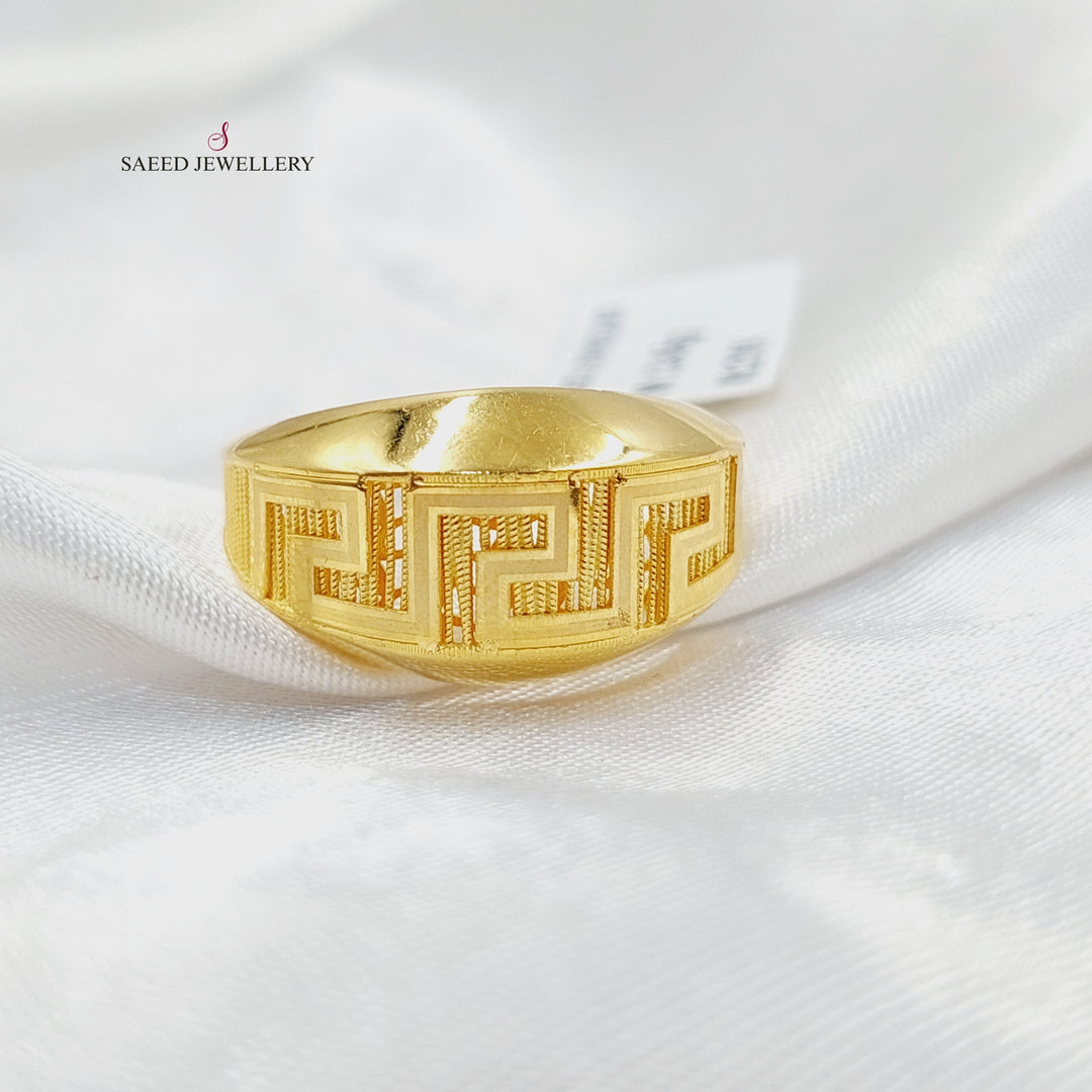 21K Gold Deluxe Turkish Ring by Saeed Jewelry - Image 2