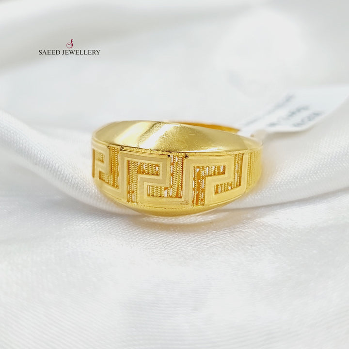 21K Gold Deluxe Turkish Ring by Saeed Jewelry - Image 3