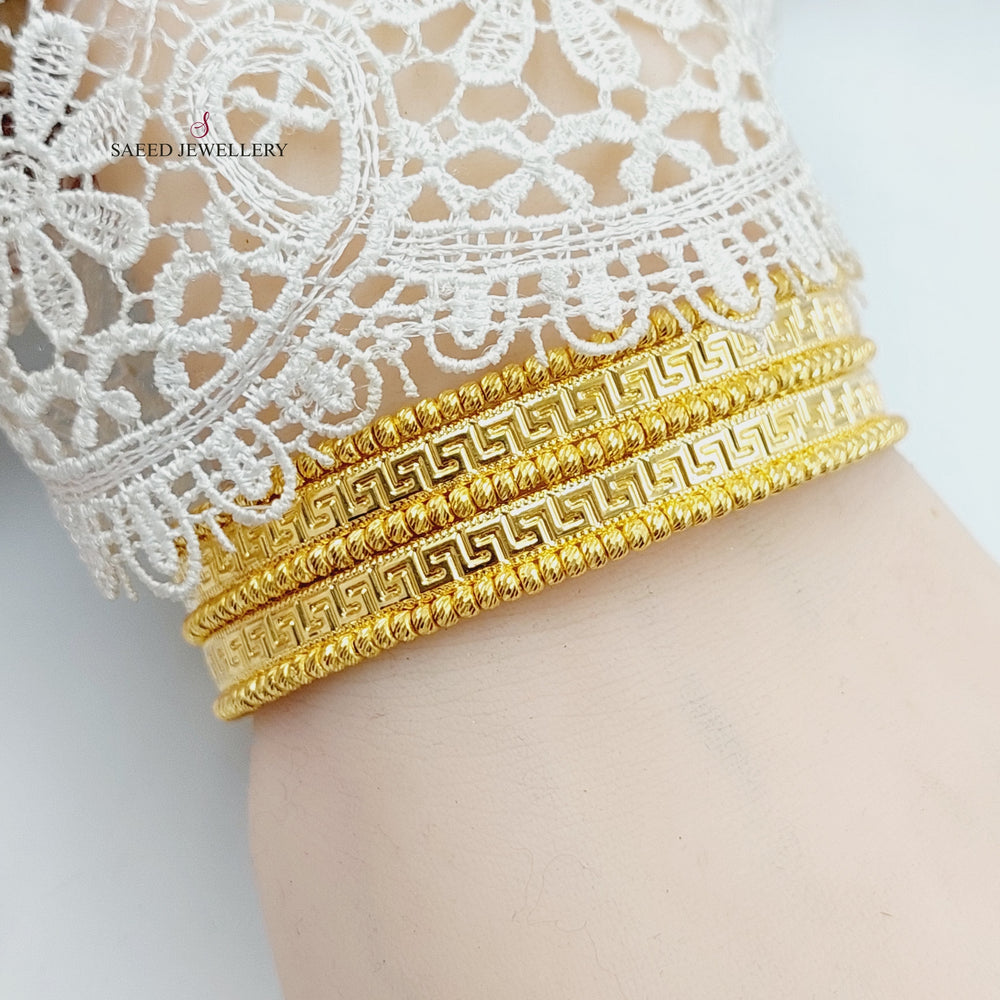 21K Gold Deluxe Virna Bangle Bracelet by Saeed Jewelry - Image 2