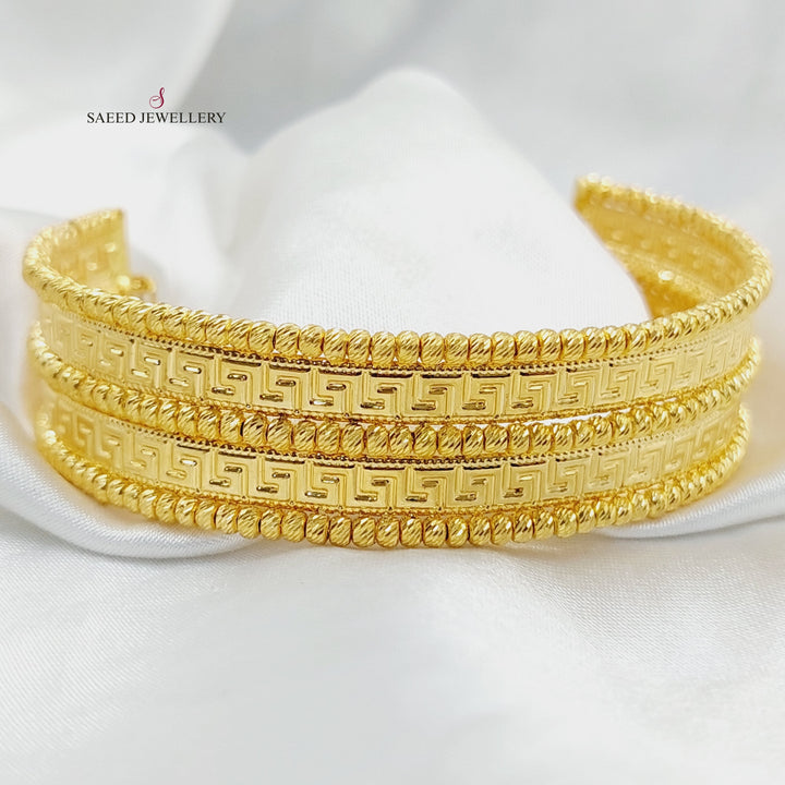 21K Gold Deluxe Virna Bangle Bracelet by Saeed Jewelry - Image 5