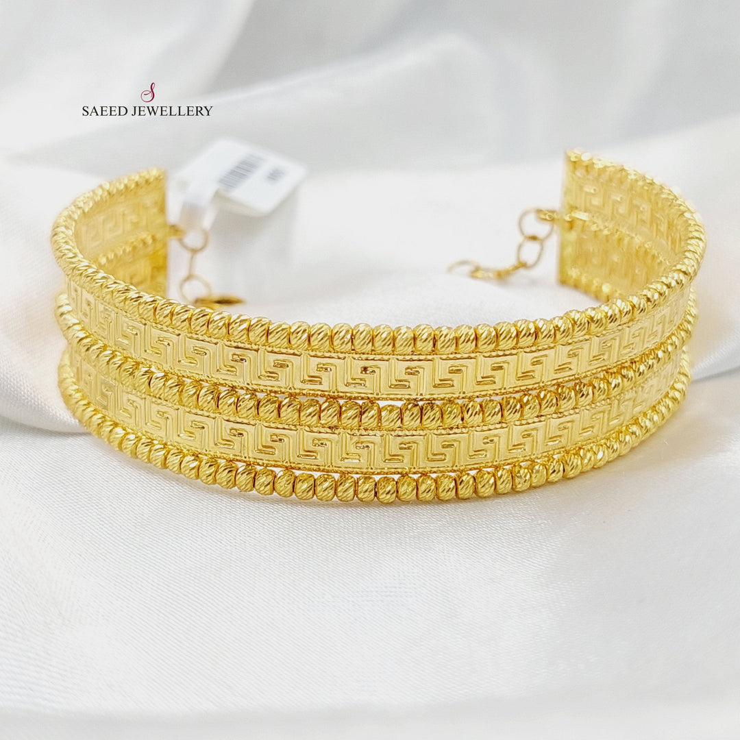 21K Gold Deluxe Virna Bangle Bracelet by Saeed Jewelry - Image 1