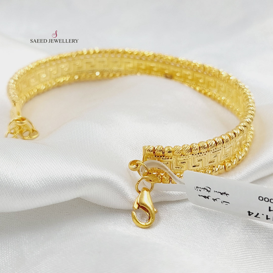 21K Gold Deluxe Virna Bangle Bracelet by Saeed Jewelry - Image 2