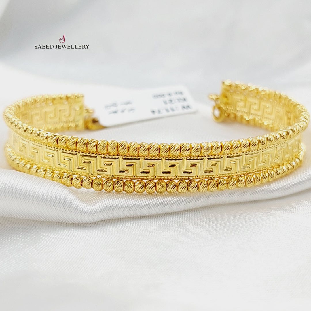 21K Gold Deluxe Virna Bangle Bracelet by Saeed Jewelry - Image 5