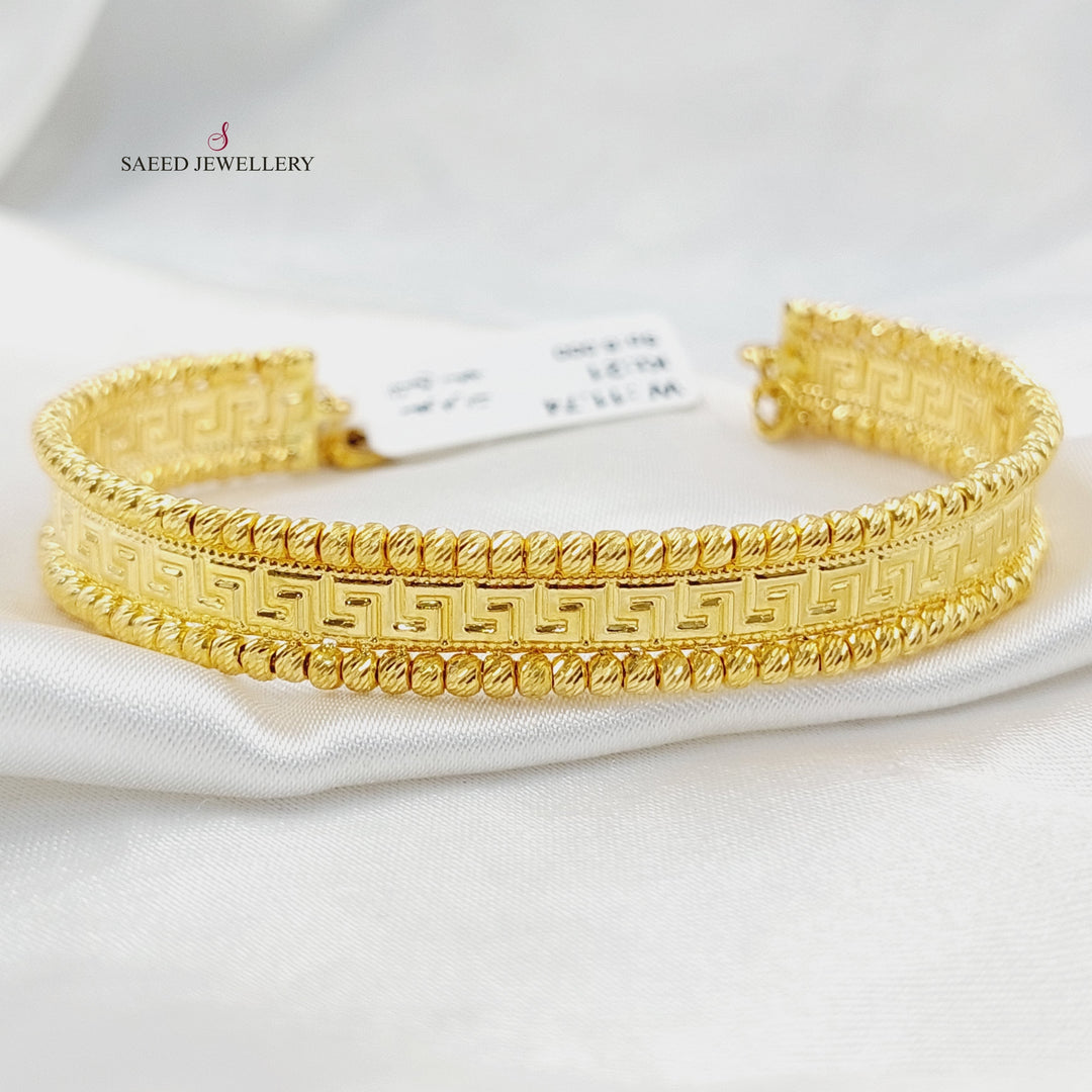 21K Gold Deluxe Virna Bangle Bracelet by Saeed Jewelry - Image 1