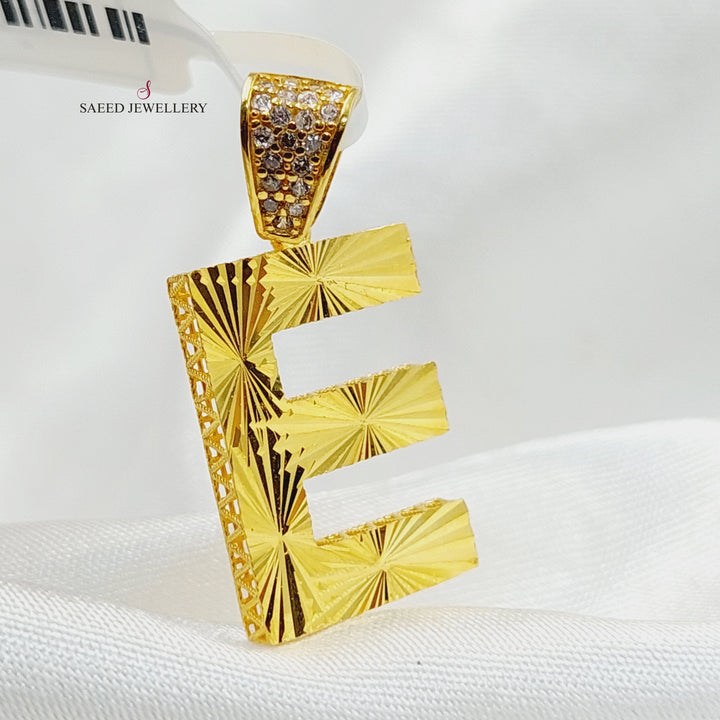 21K Gold تعليقة E حرف by Saeed Jewelry - Image 1