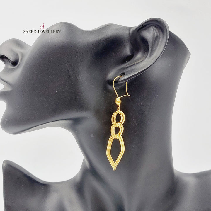 21K Gold Earrings by Saeed Jewelry - Image 2