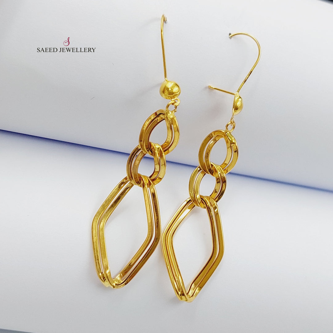 21K Gold Earrings by Saeed Jewelry - Image 4