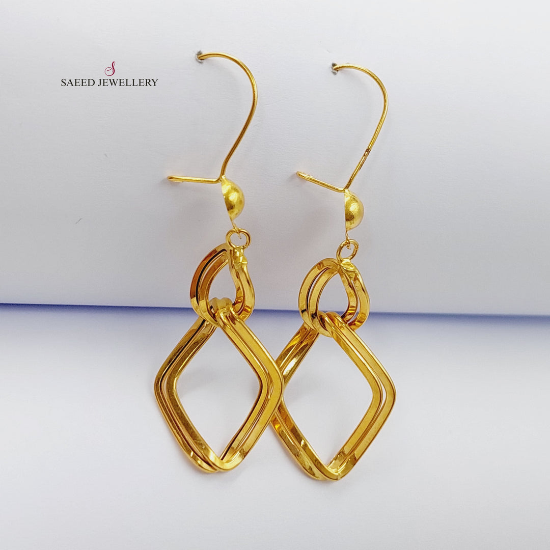Earrings Made Of 21K Yellow Gold by Saeed Jewelry-27690