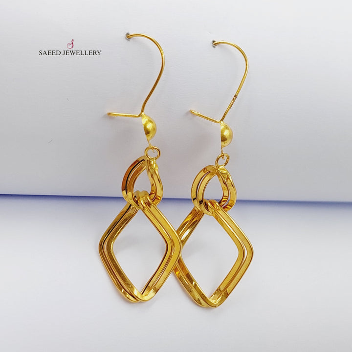 Earrings Made Of 21K Yellow Gold by Saeed Jewelry-27690