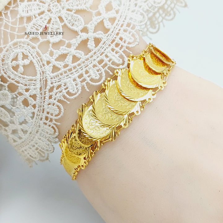 21K Gold Eighths Bracelet by Saeed Jewelry - Image 2