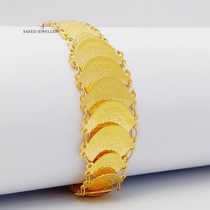 21K Gold Eighths Bracelet by Saeed Jewelry - Image 3