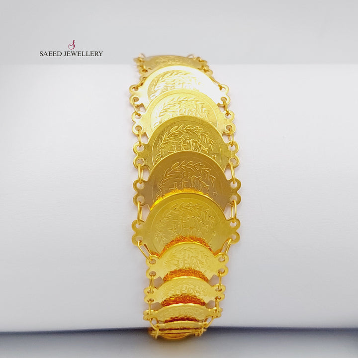 21K Gold Eighths Bracelet by Saeed Jewelry - Image 4