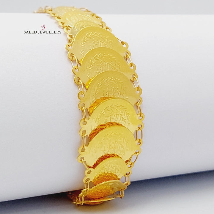 21K Gold Eighths Bracelet by Saeed Jewelry - Image 1