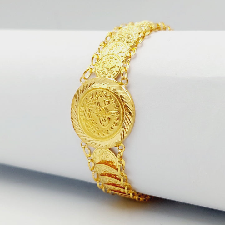 21K Gold Eighths Bracelet by Saeed Jewelry - Image 4