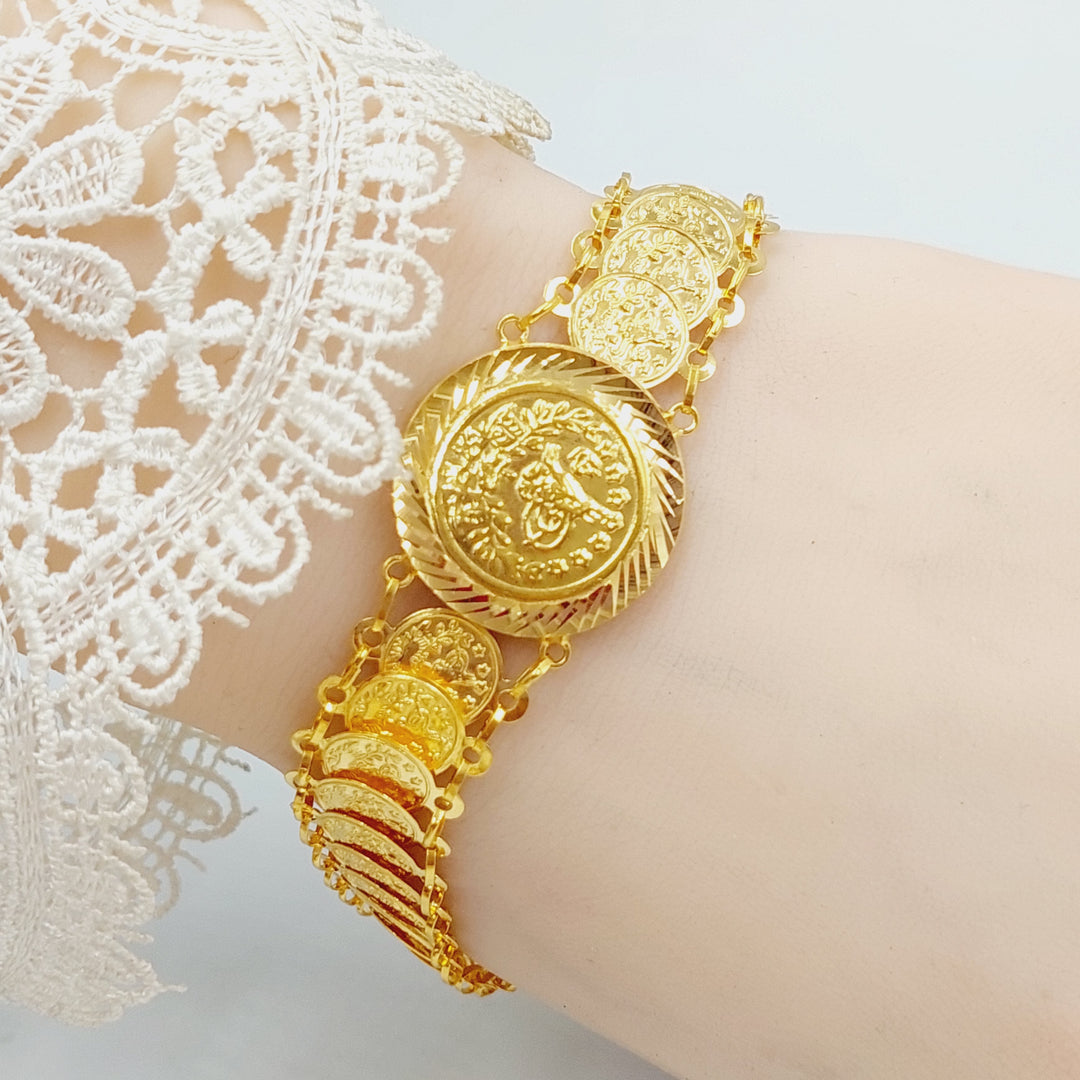 21K Gold Eighths Bracelet by Saeed Jewelry - Image 1