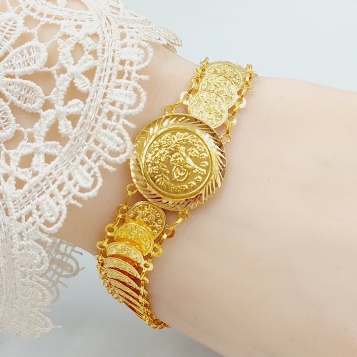 21K Gold Eighths Bracelet by Saeed Jewelry - Image 1