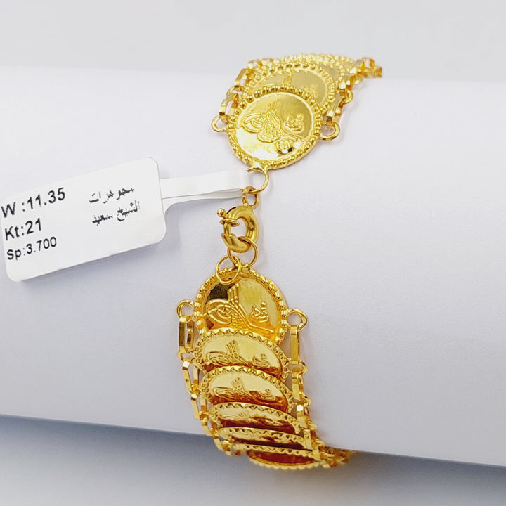 21K Gold Eighths Bracelet by Saeed Jewelry - Image 2