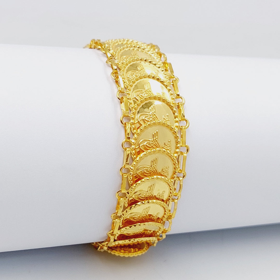 21K Gold Eighths Bracelet by Saeed Jewelry - Image 3