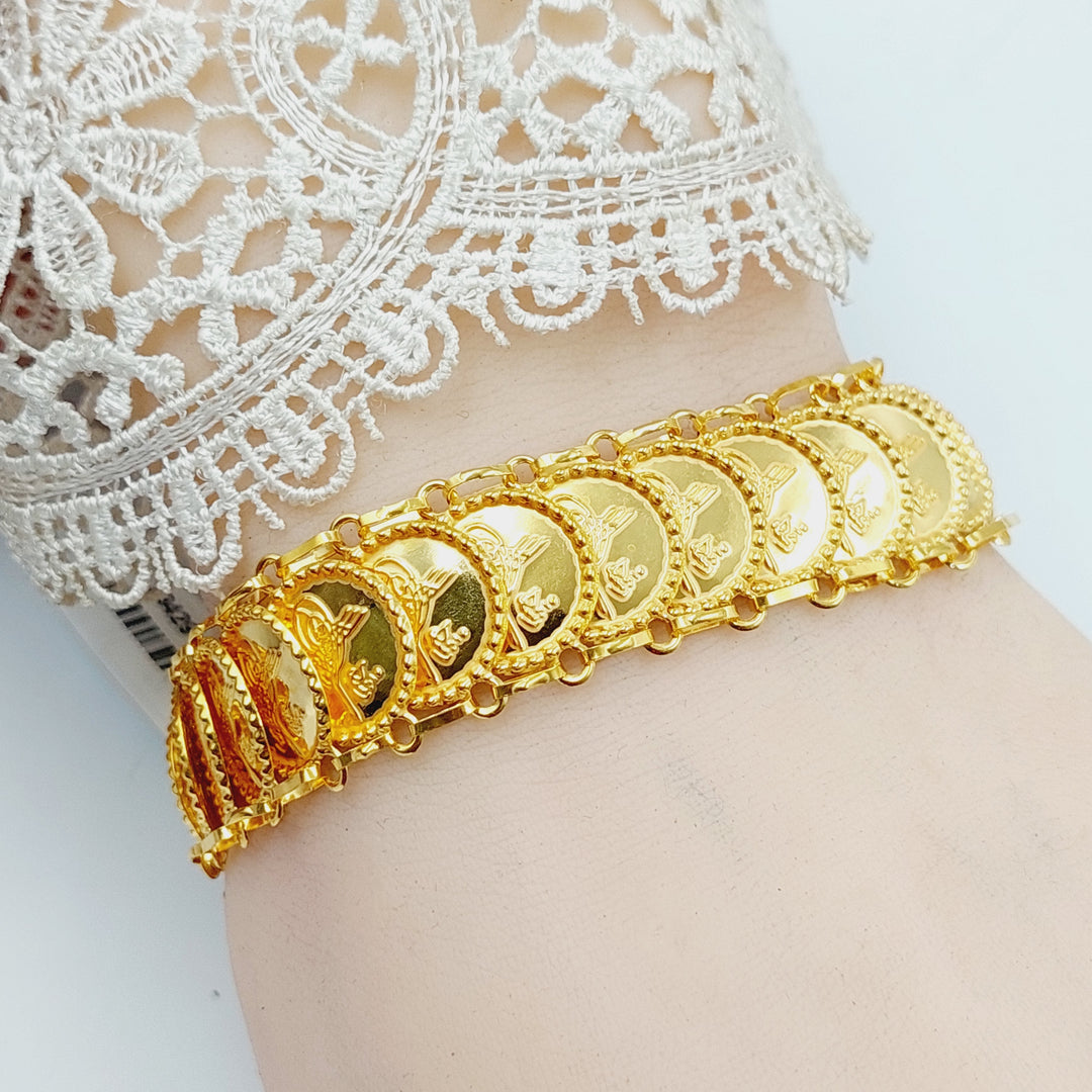 21K Gold Eighths Bracelet by Saeed Jewelry - Image 4