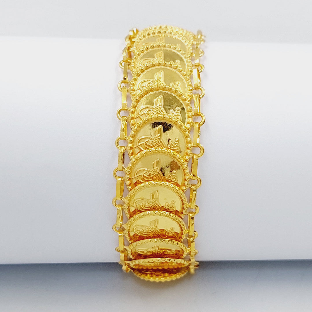 21K Gold Eighths Bracelet by Saeed Jewelry - Image 6