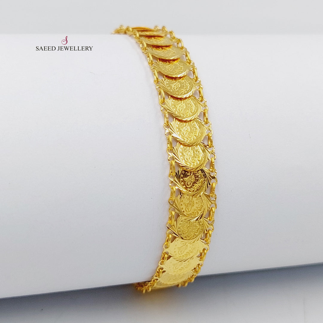 21K Gold Eighths Bracelet by Saeed Jewelry - Image 3