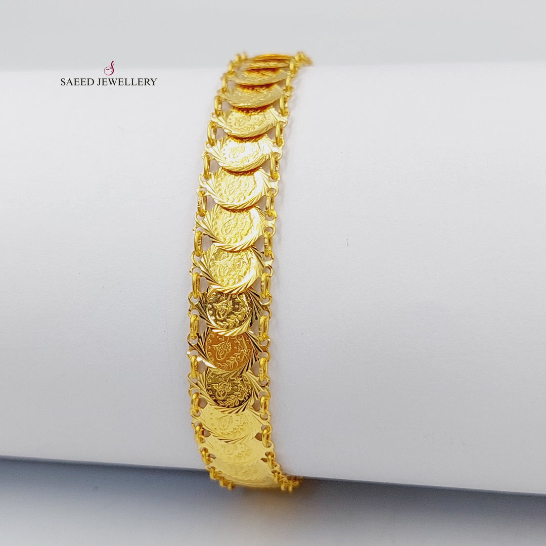 21K Gold Eighths Bracelet by Saeed Jewelry - Image 4