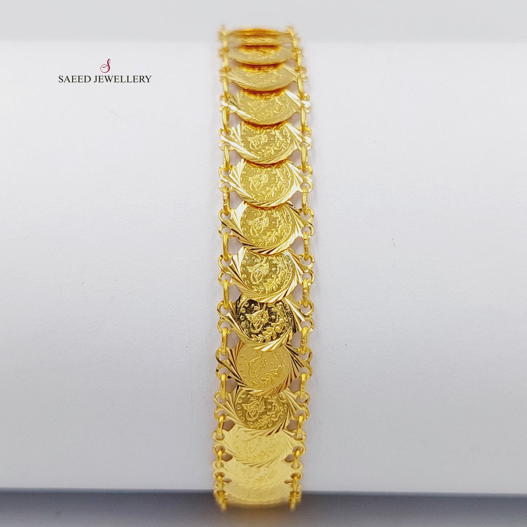 21K Gold Eighths Bracelet by Saeed Jewelry - Image 5