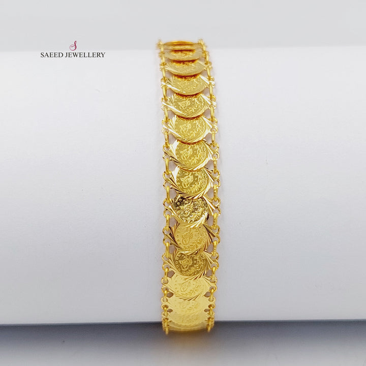 21K Gold Eighths Bracelet by Saeed Jewelry - Image 1