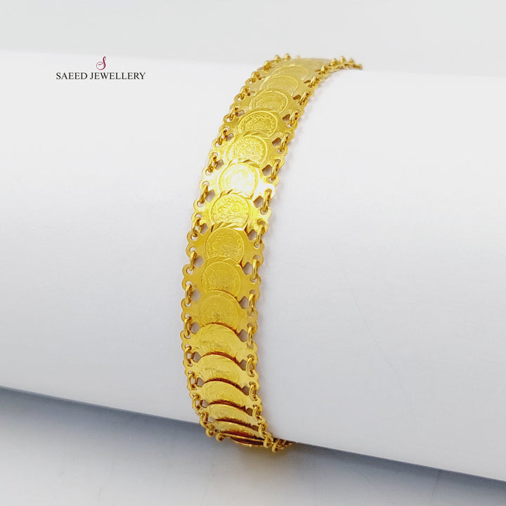 21K Gold Eighths Bracelet by Saeed Jewelry - Image 4