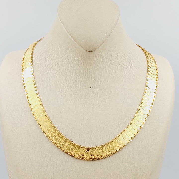 21K Gold Eighths Necklace by Saeed Jewelry - Image 4