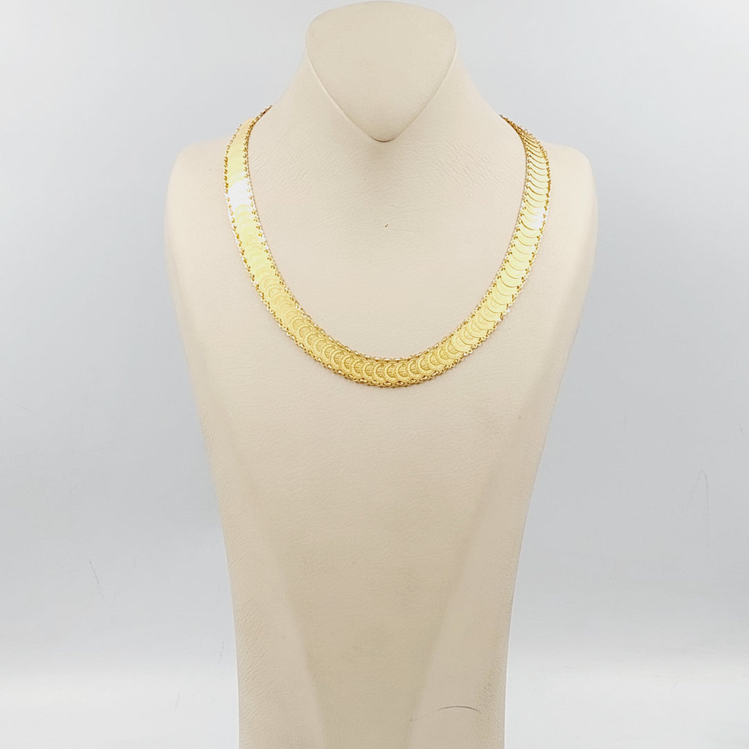 21K Gold Eighths Necklace by Saeed Jewelry - Image 1