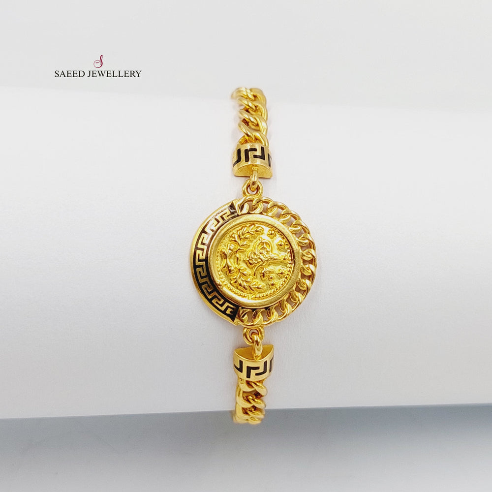 21K Gold Enameled Bracelet by Saeed Jewelry - Image 2