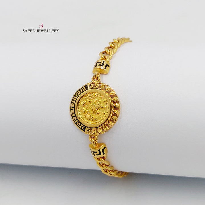 21K Gold Enameled Bracelet by Saeed Jewelry - Image 3