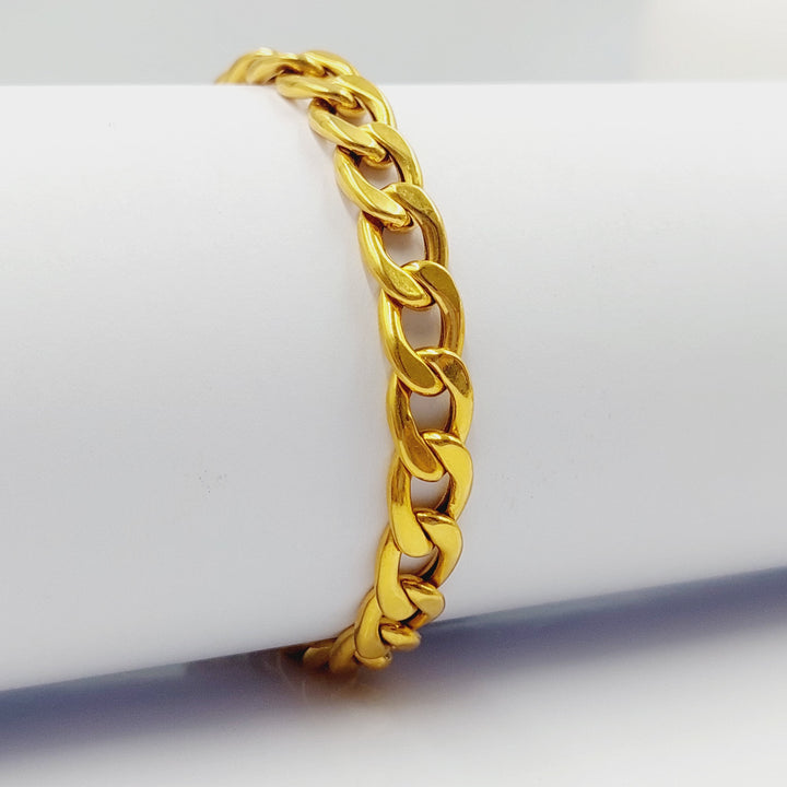 Enameled Cuban Links Bracelet Made Of 21K Yellow Gold by Saeed Jewelry-28070