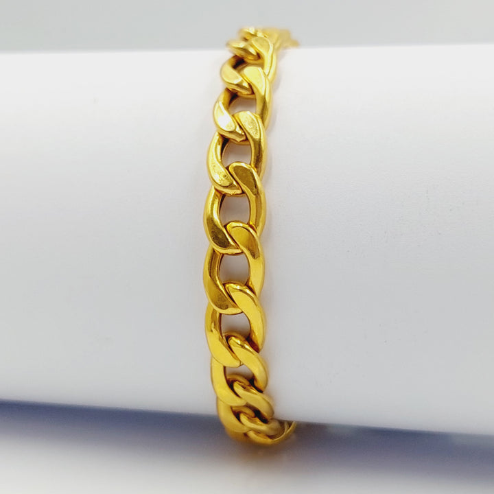 Enameled Cuban Links Bracelet Made Of 21K Yellow Gold by Saeed Jewelry-28070