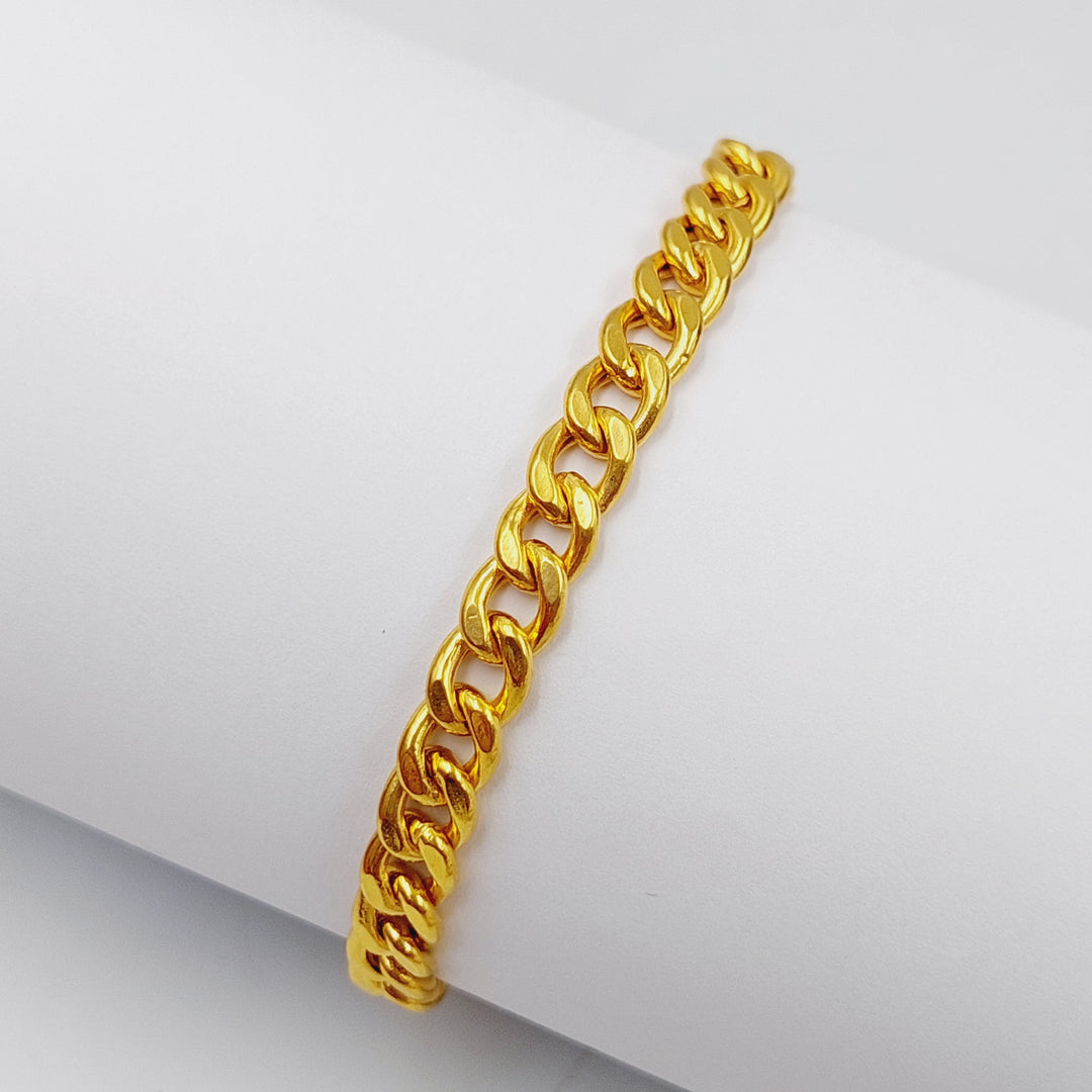 21K Gold Enameled Cuban Links Bracelet by Saeed Jewelry - Image 4