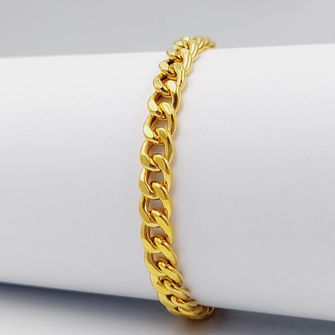 21K Gold Enameled Cuban Links Bracelet by Saeed Jewelry - Image 2